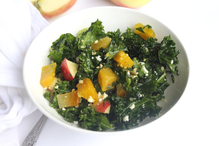 Kale, golden beet and Apple Fall Harvest Salad