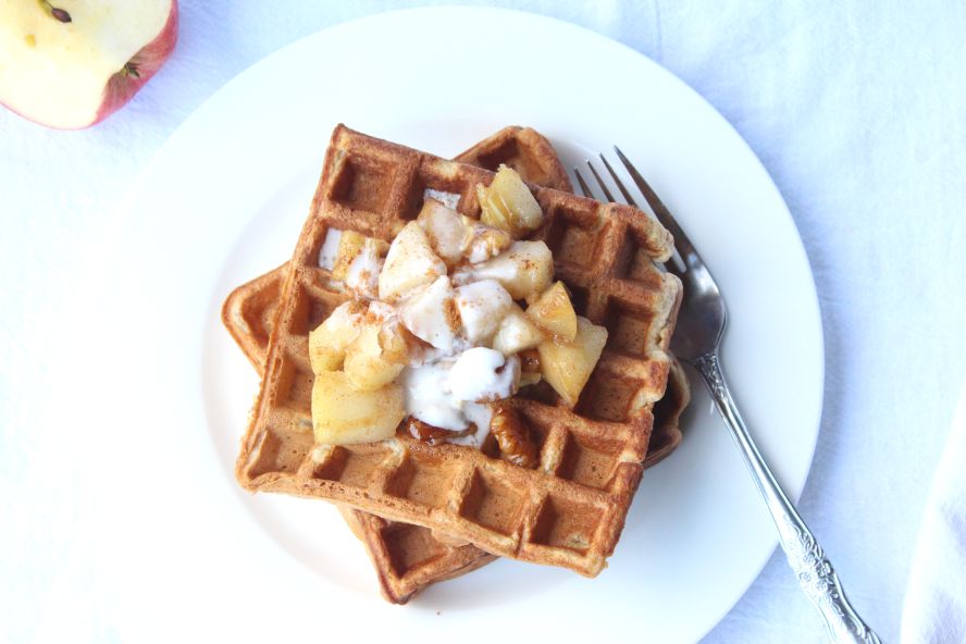 Whole Wheat Apple Spice Waffles