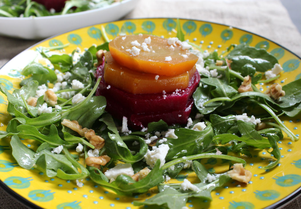 Stacked Beet Salad with Arugula